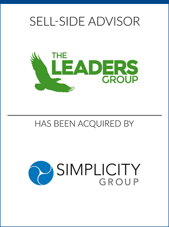 tombstone - sell-side transaction - The Leaders Group