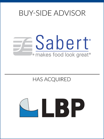tombstone - buy-side transaction Sabert Corporation and LBP logo 2019