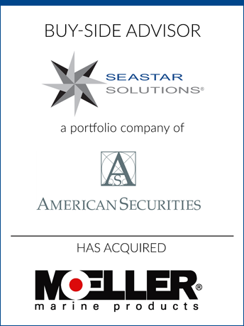 tombstone - buy-side transaction SeaStar Solutions American Securities Moeller Marine Products logos