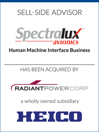 Mesirow Financial Advises Spectralux Corporation on the Sale of its Human-Machine Interface Product Line to Radiant Power Corporation, a Subsidiary of HEICO Corporation